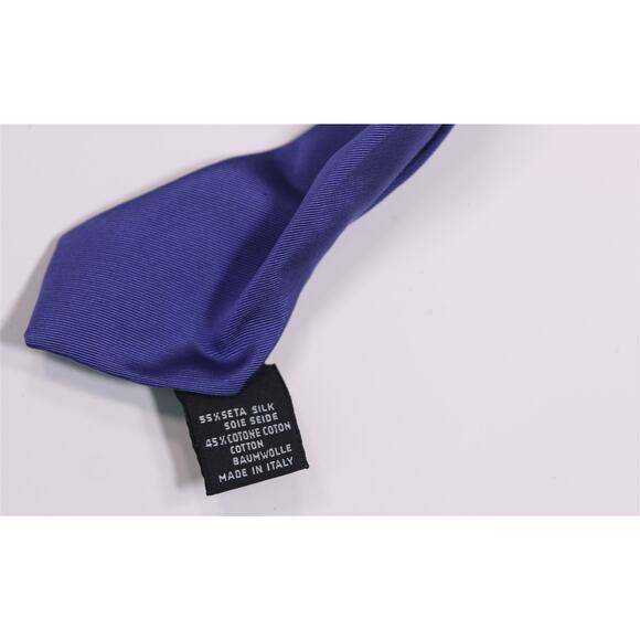 Gianfranco Ferre Purple Die-Cut Silk Cotton Necktie Tie - Picture 6 of 6